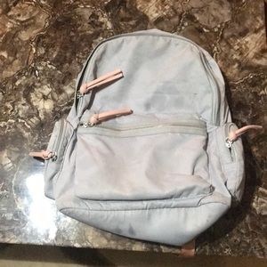 Blue and pink backpack